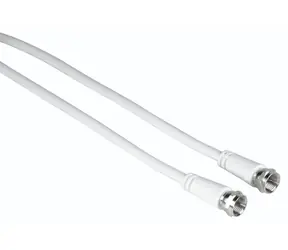 HAMA F - F 1,5 m biały / Kabel antenowy / 75 dB