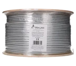 Extralink CAT6A FTP / Kabel sieciowy / skrętka / 305 m / wewnętrzny / ekranowany
