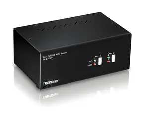 Trendnet TK-232DV / Przełącznik KVM / 2- Port / DVI-I / Hub USB / Audio
