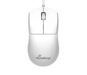 MediaRange MROS255 biała / Mysz optyczna / 1000 DPI / USB / 3 przyciski / 1,5 m
