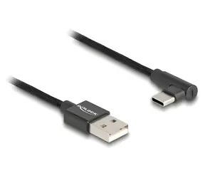 DeLock czarny / Kabel USB 2.0 typu A (M) - USB-C (M) / 480 Mbit/s / 0,5 m