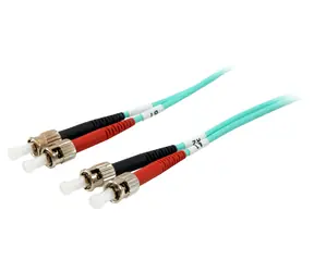 Equip światłowodowy ST-ST OM3 2m turkusowy / Kabel krosowy / Wielomodowy / Duplex / Osłona LSZH