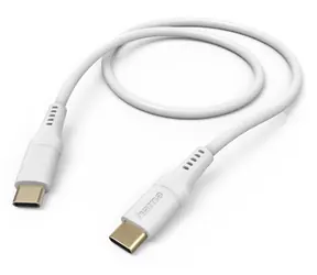 HAMA Elastyczny kabel USB-C biały / Kabel do ładowania i transmisji danych / USB-C / 1,5 m / 480 Mbit/s