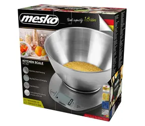Mesko MS 3152 srebrna / Waga kuchenna / max. waga 5 kg / Dokładność: 1 g