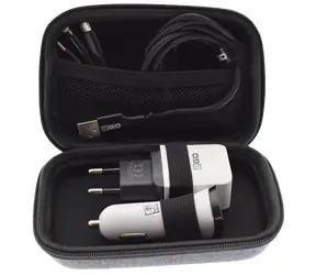 2GO All in One / Zestaw do ładowania podróżnego 3 w 1 / Ładowarka sieciowa i samochodowa / Kabel micro-USB, USB-C i Lightning