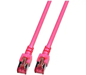EFB CAT6 S/FTP 0,25 m magenta / kabel krosowy / LSZH / 5000 Mbit/s