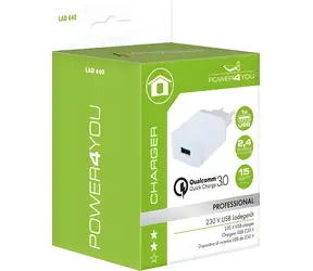 Ładowarka USB Schwaiger Quick Charge 3.0 biała / Ładowarka sieciowa / 1x USB-A / 15 W
