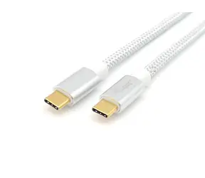 Equip biały / Kabel USB-C do USB-C / USB 3.2 Gen 2 / 10 Gbit/s / PD 100 W / 0,5 m