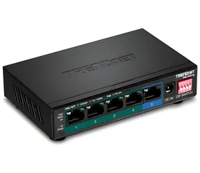 Trendnet TPE-TG51G / Przełącznik / 5- Port Gigabit PoE+ / 60 W / 10 Gbit/s / obudowa metalowa