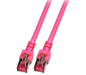 EFB CAT6 S/FTP 15m magenta / Kabel krosowy / RJ45-RJ45 / LSZH / 250 MHz