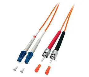 Equip LC/ST pomarańczowy / Kabel krosowy optyczny / Duplex wielomodowy OM2 / 10 m / Osłona LSZH