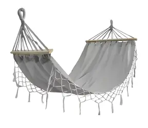 Extralink Czarny Las szary / Hamak ze stojakiem / 200x100 cm / Nośność: 200 kg
