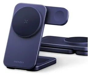 Energea MagTrio 2 Indigo Blue / Ładowarka bezprzewodowa / 3w1 / Qi2 / 32,5 W / do iPhone'a, Apple Watcha, AirPodsów