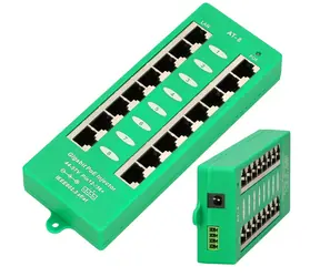 Wtryskiwacz PoE Extralink 8 portów / Wtryskiwacz PoE / Gigabit / aktywny / 802.3 AF/ at / tryb A