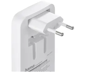 HAMA 65W biała / Ładowarka / GaN / 2x USB-C, 1x USB-A / PD / QC / składana