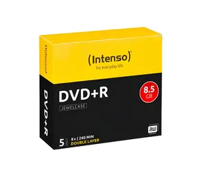 INTENSO DVD+ R DL 8,5 GB / Nośniki optyczne / 5 szt. / 8x / JewelCase