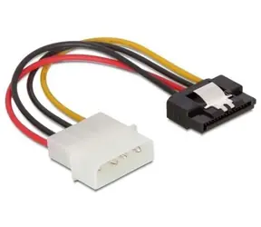 DeLock SATA 15pin - Molex 4pin / Kabel zasilający / 0,15 m