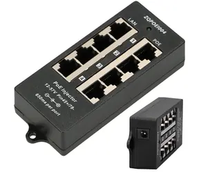 Wtryskiwacz PoE Extralink 4 porty / Wtryskiwacz PoE / 4X 100 Mb/s RJ45 / 12-48 DC