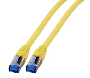EFB żółty / Kabel krosowy / Cat6a S/FTP / RJ45-RJ45 / 1,5 m / 10 Gbit/s