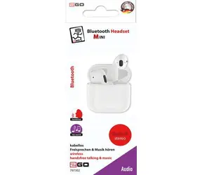 2GO TWS Mini białe / Bezprzewodowe słuchawki douszne / Bluetooth / mikrofon / etui ładujące