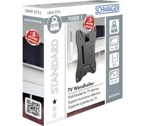 Schwaiger LWHF2725 czarny / uchwyt ścienny do telewizora / 13" - 29" / VESA / max 25 kg
