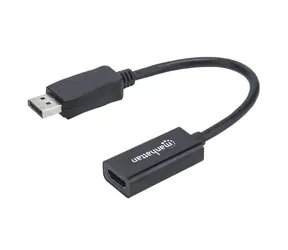 Manhattan DisplayPort - HDMI czarny / Adapter / 0,15 m / Full HD 1080p / Pasywny