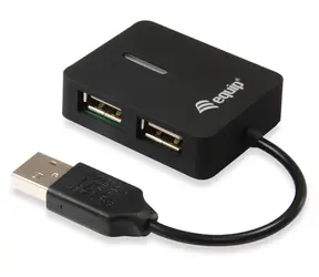 Equip Hub USB 2.0 czarny / 4 porty / 480 Mbit/s