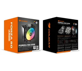 COUGAR Forza 50 ARGB Czarny / Chłodzenie procesora / 120 mm / 82,48 CFM / 4-pinowe PWM / ARGB