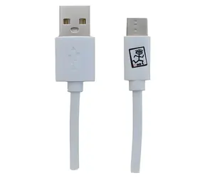 2GO biały / Kabel do ładowania i transmisji danych / Micro-USB do USB-C / 1 m / USB 3.2 Gen 1