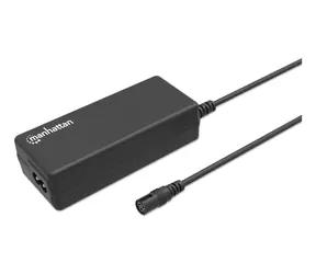 Manhattan czarny / Zasilacz do laptopa / uniwersalny / 65 W / 9 zacisków / kabel 2,7 m