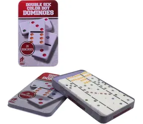 Domino w metalowym pudełku / Gra planszowa / 28 elementów / metalowe / od 3 lat