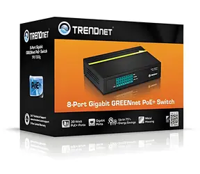 Trendnet TPE-TG80G / Przełącznik / 8- Port Gigabit PoE+ / 123 W / 16 Gbit/s / obudowa metalowa
