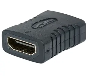 Manhattan HDMI AA żeńskie/żeńskie czarne / Adapter / 4K 60Hz / 10,2 Gbit/s / pozłacane styki