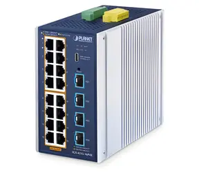 Planet IGS-4215-16P4X / Przełącznik przemysłowy / 16x Gigabit RJ-45 PoE 802.3at / 4X 10G SFP+ / L2+ / IP30