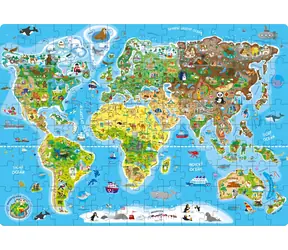 Popular Mapa świata Puzzle / 160 elementów