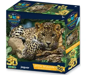 Puzzle 3D Prime Gatunek zagrożony: Jaguar / efekt 3D / 100 elementów