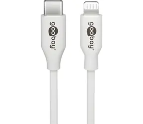 Goobay 39448 biały / Kabel do ładowania i synchronizacji / Lightning - USB-C / 2 m