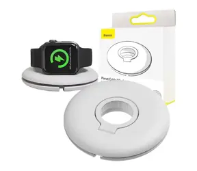 Baseus ACSLH-02 biały / organizer i uchwyt do ładowarki Apple Watch / PC+TPU