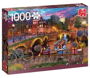 Puzzle JUMBO Kanały wodne w Amsterdamie / 1000 elementów / od 12 lat