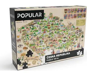 Popular Mapa Czechy w formie puzzli / 160 elementów / 67,5 × 47,5 cm