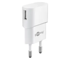 Goobay 44948 biały / ładowarka USB / 1x USB-A / 1 A / smukła konstrukcja