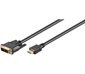 Goobay 51580 czarny / kabel HDMI - DVI-D / złącza pozłacane / 2 m