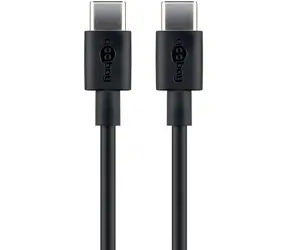 Goobay 66318 czarny / Kabel do synchronizacji i ładowania / USB-C / 1 m