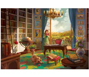 Clementoni Puzzle Księżniczki Disney : Piękna i Bestia / 500 elementów / od 14 lat