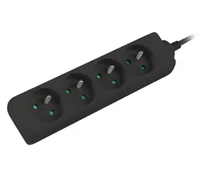 Przedłużacz Lanberg do UPS / 4 gniazda / 1 m / 230 V / bez wyłącznika