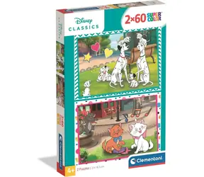 Clementoni Puzzle Disney: 101 dalmatyńczyków i Arystokraci / 2x60 elementów / od 4 lat