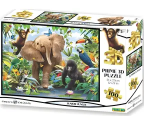 Prime Puzzle 3D Jungle / 100 elementów / efekt 3D