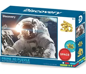Puzzle 3D Prime Astronauta zbliżenie / 100 elementów / efekt optyczny 3D / 31 × 23 cm