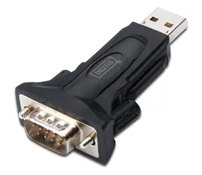 Digitus DA-70157 czarny / Adapter USB - Port szeregowy / USB 2.0 / FTDI FT232RL / DSUB 9M