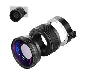 Obiektyw szerokokątny i makro Neewer czarny / do Sony ZV1 / 2w1 / 18mm / makro 10x / CNC aluminium
